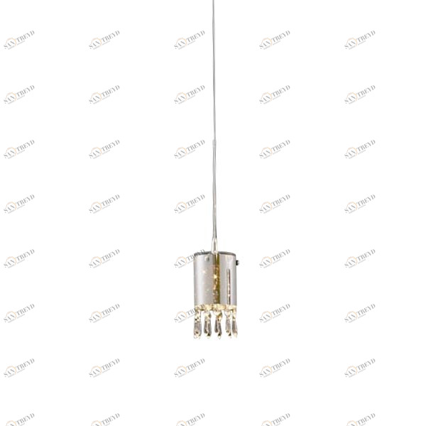 Подвесной светильник Crystal Tube 1 от Delight Collection MD2544/1 DELIGHT COLLECTION ДИЗАЙНЕРСКИЕ 243724 Прозрачный;хром;дымчатый 