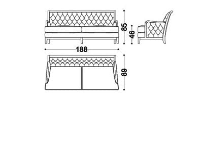 Тканевый диван OPERA CONTEMPORARY ARCH-00057953 - Вид №2