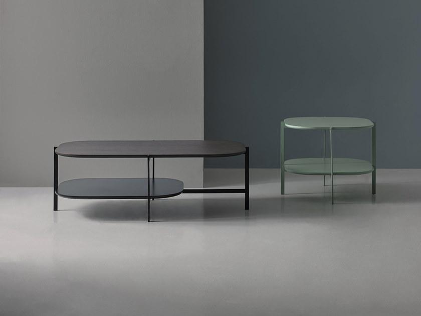 Kendo Mobiliario Низкий прямоугольный журнальный столик с журнальной полкой Exo sun-id-1361563 - Вид №1