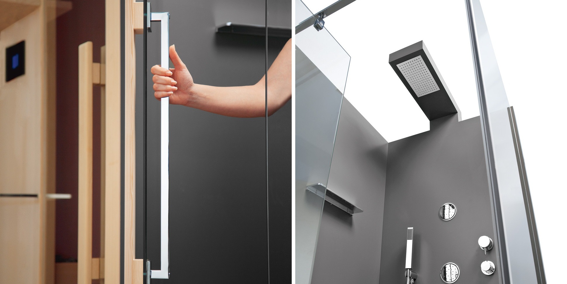 Сауна с душевой кабиной 205x207 УГЛОВАЯ CUNA Gruppo Geromin GHIBLI SSACD7A1DH - Вид №3