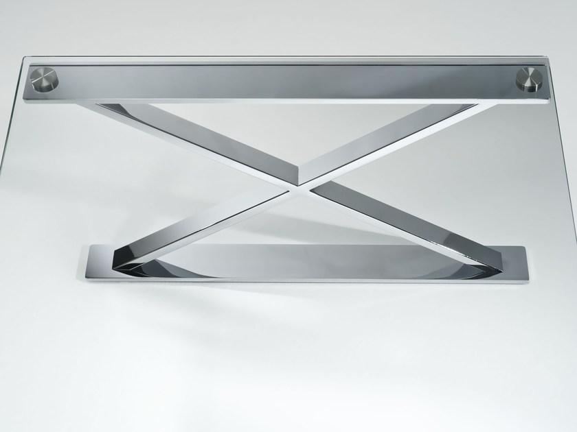 F.lli Orsenigo Прямоугольный журнальный столик из стали и хрусталя Ics sun-id-1386463 - Вид №1