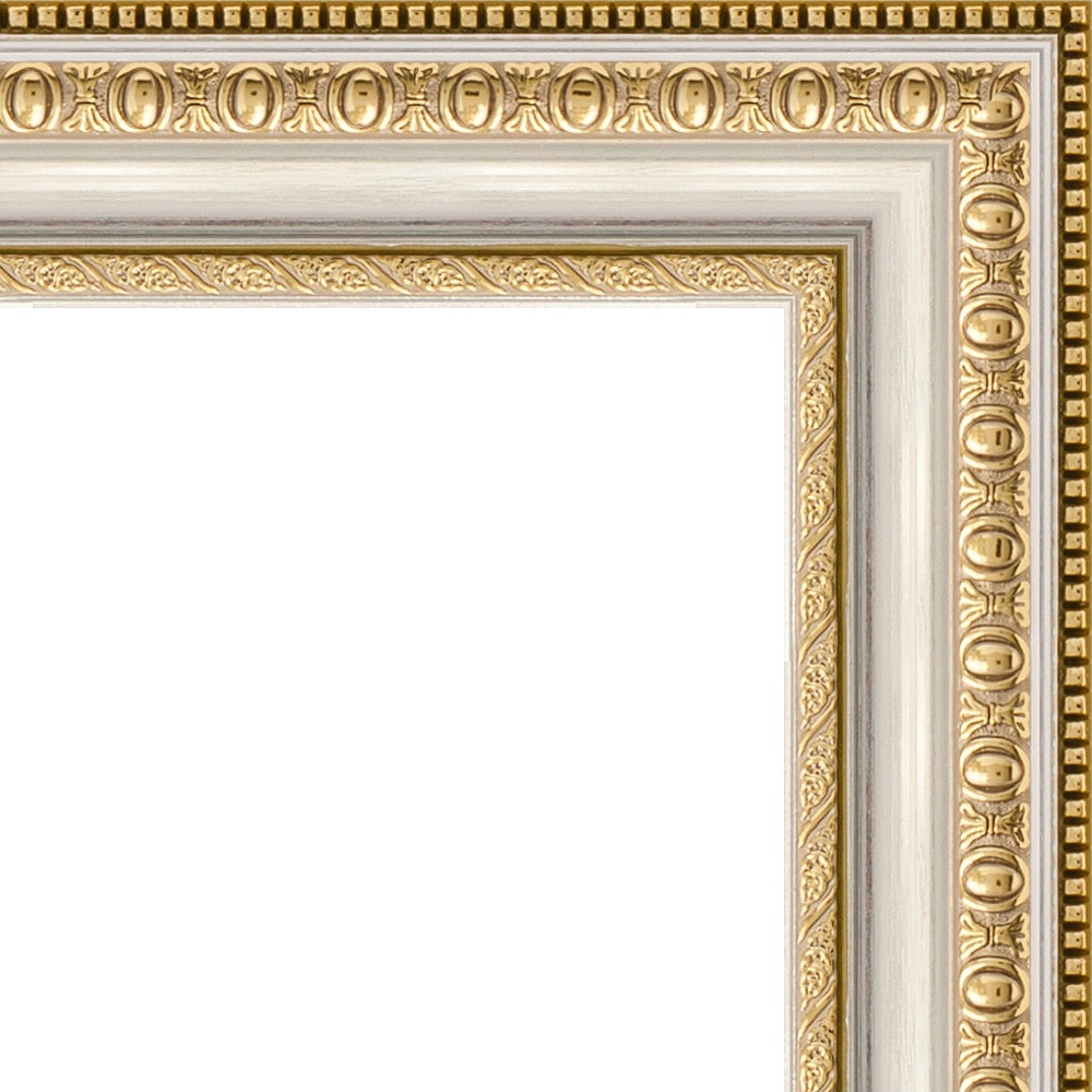 BY 0797 Зеркало в багетной раме - золотые бусы на серебре 60 mm EVOFORM Definite - Вид №4