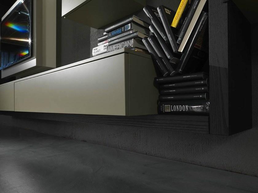 Fimar Оборудованная лакированная стена с тумбой под телевизор Side system sun-id-1375085 - Вид №2