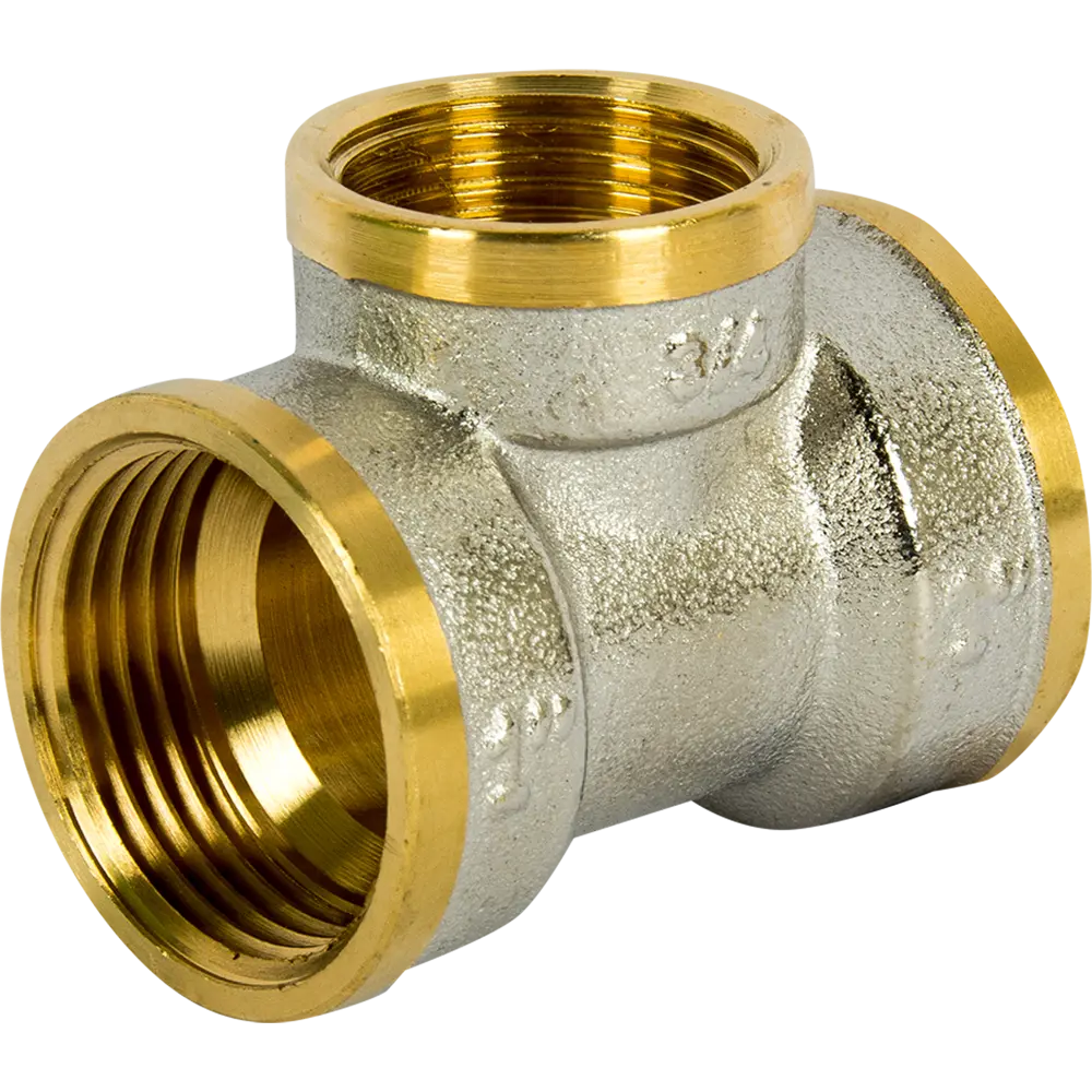 Тройник переходной 1"x3/4"x1" ВР мм никелированная латунь 027-8897 81962372 STLM-2150943 Santreyd 
