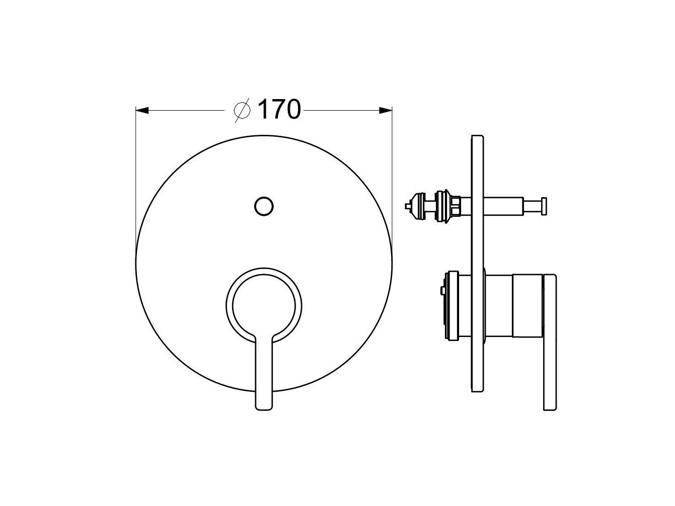 Однорычажный смеситель для душа с переключателем GUGLIELMI RUBINETTERIE QR ARCH-00088400 - Вид №2