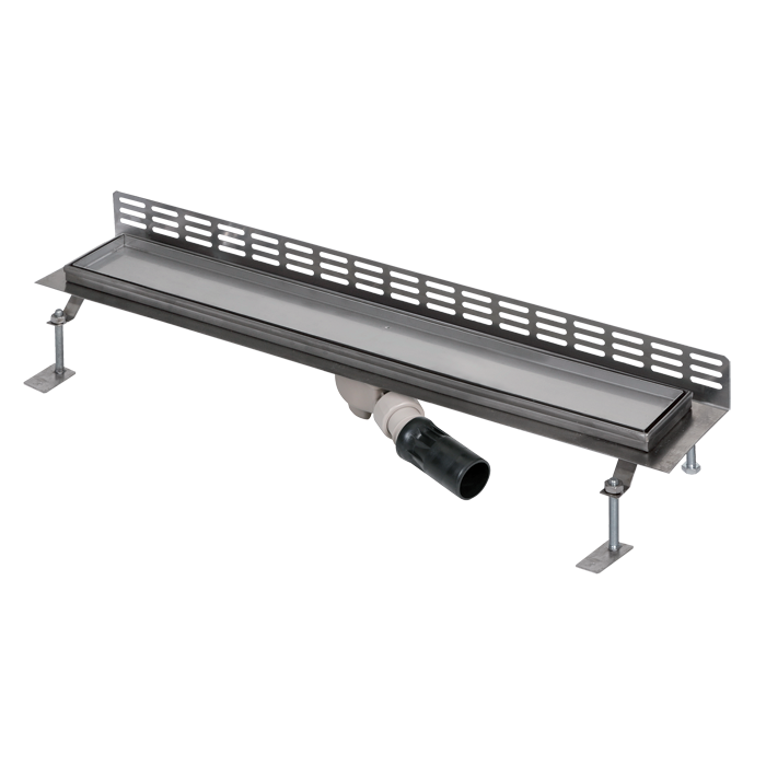 69130 Нержавеющий водоотводящий желоб под плитку, к стене, длина 750 мм SANELA 