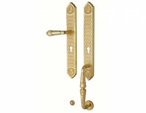 0J3007.85Y.43 Комплект входной двери с замочной скважиной европрофиль 85мм Сатинированное старое золото 24К