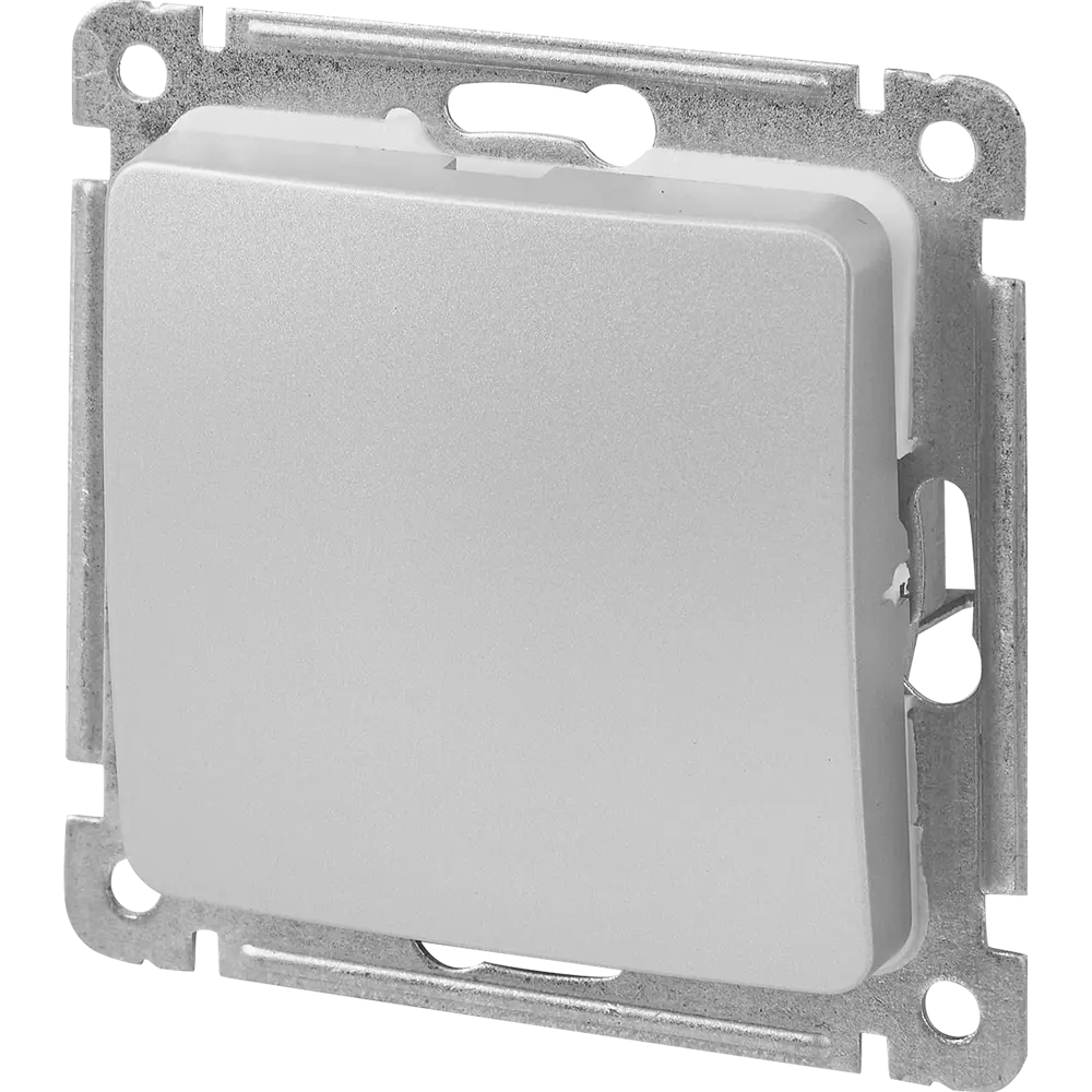 Переключатель встраиваемый Hegel Мастер 1 клавиша цвет серебро STLM-2053958 - Вид №1