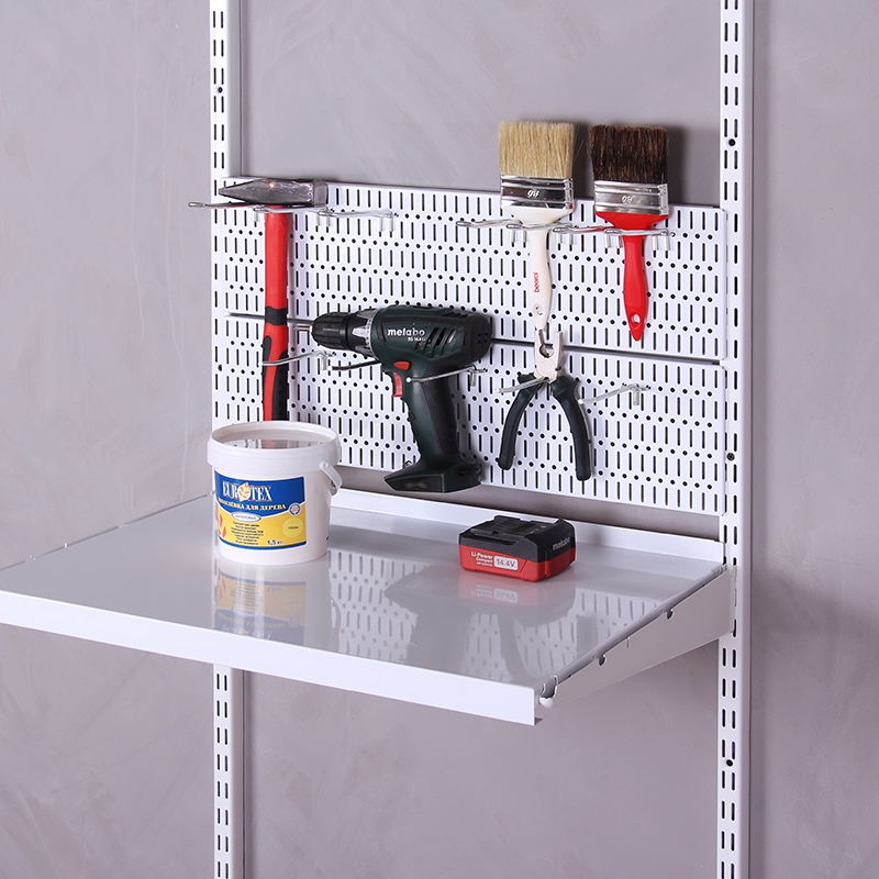 Перфорированная панель , 593х155 мм, белый LJPS0407 Public Steel Россия  - Вид №1