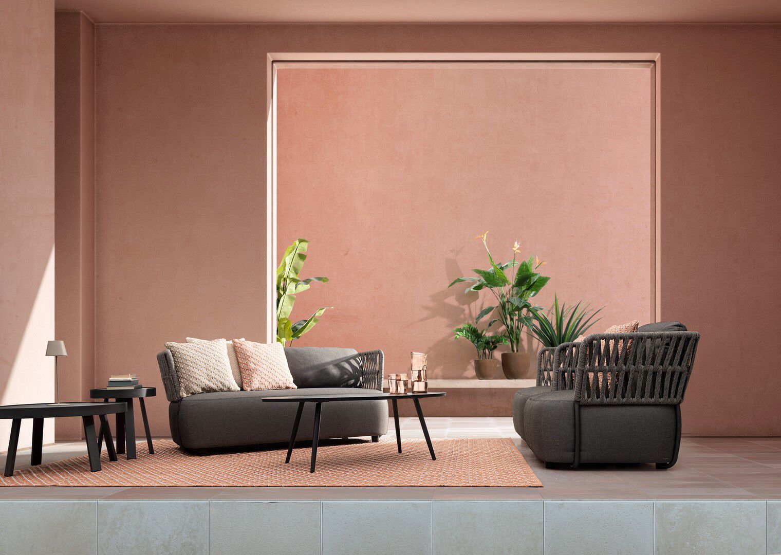 Круглый алюминиевый журнальный столик с порошковым покрытием BIZZOTTO SPYRO ARCH-00135730 - Вид №13