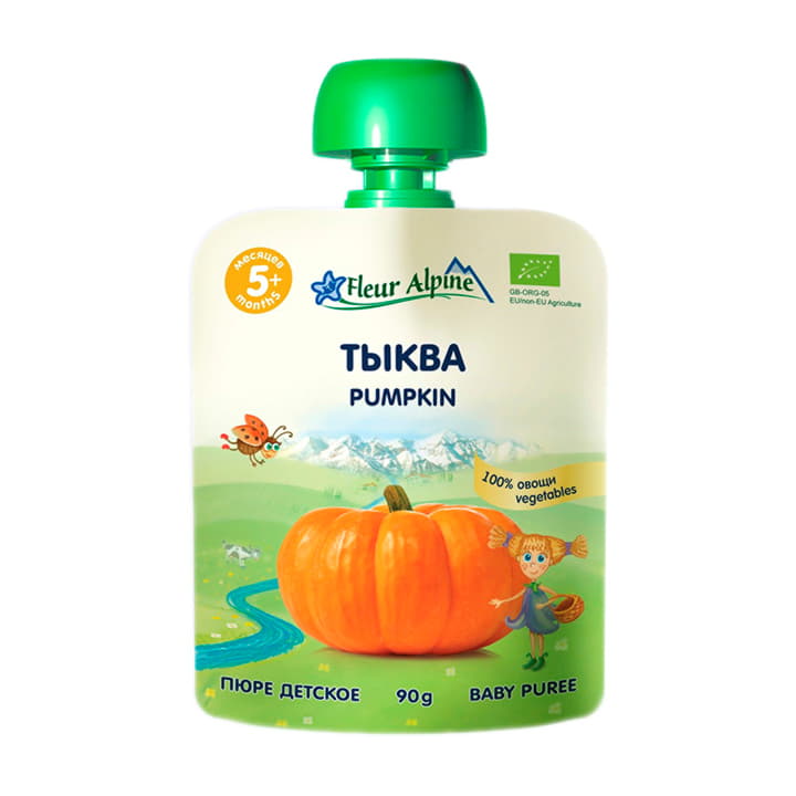 Пюре Тыква с 5 месяцев Fleur Alpine 90 г Santreyd 15761