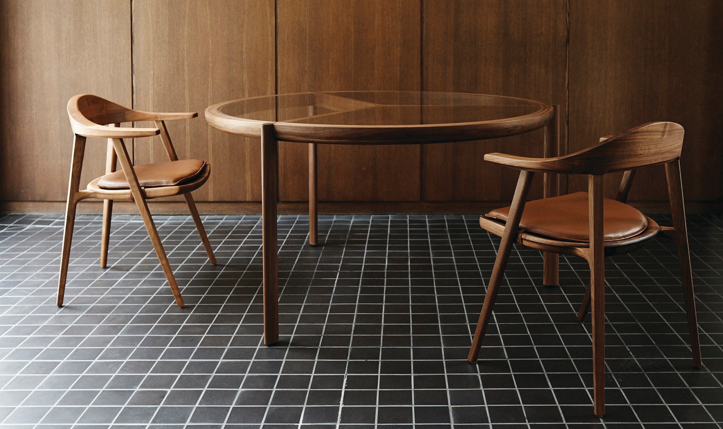 Круглый стол из дерева и стекла BassamFellows Спицы ARCH-00108457 - Вид №3