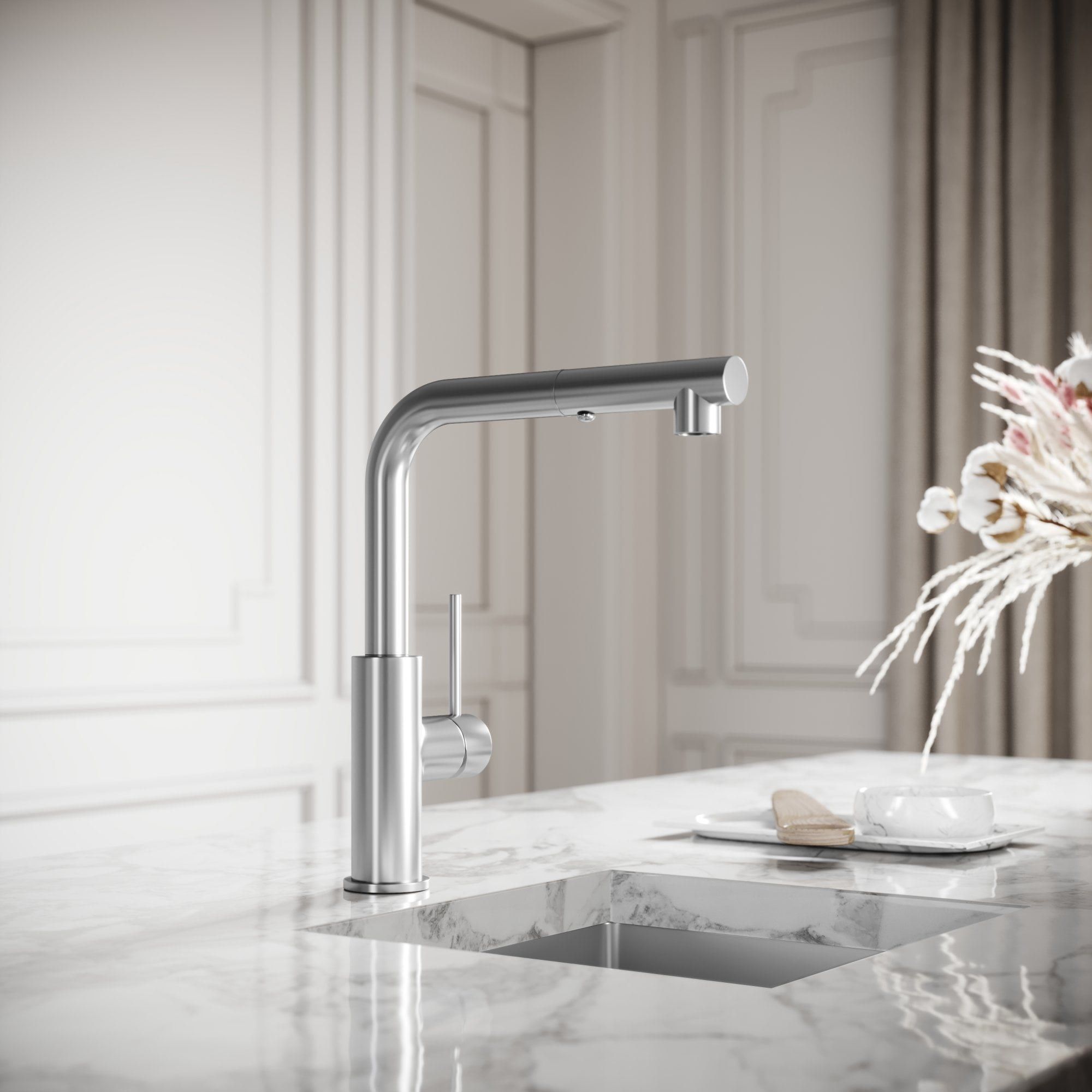 Смеситель для кухни на столешнице со съемным ручным душем LUSSO Vogue ARCH-00142471 - Вид №3