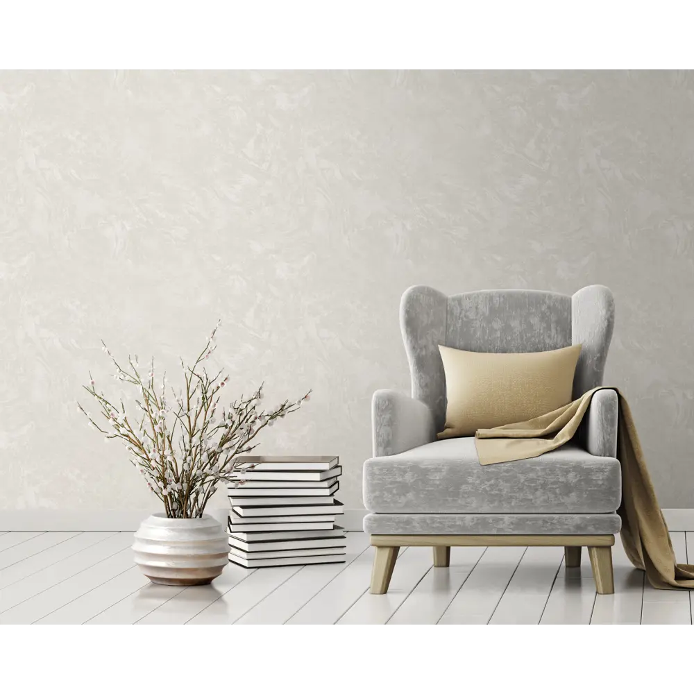 Обои флизелиновые Renowa Aura бежевые 1.06 м Re585682 STLM-2176507 - Вид №3