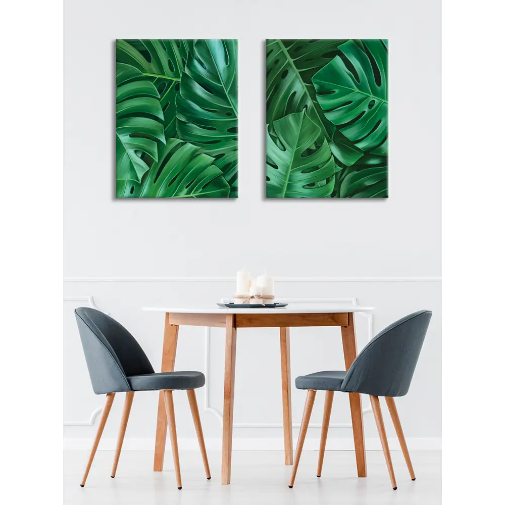 Картина модульная Монстера 45x60 см 2 шт POSTERMARKET STLM-2119514 - Вид №6