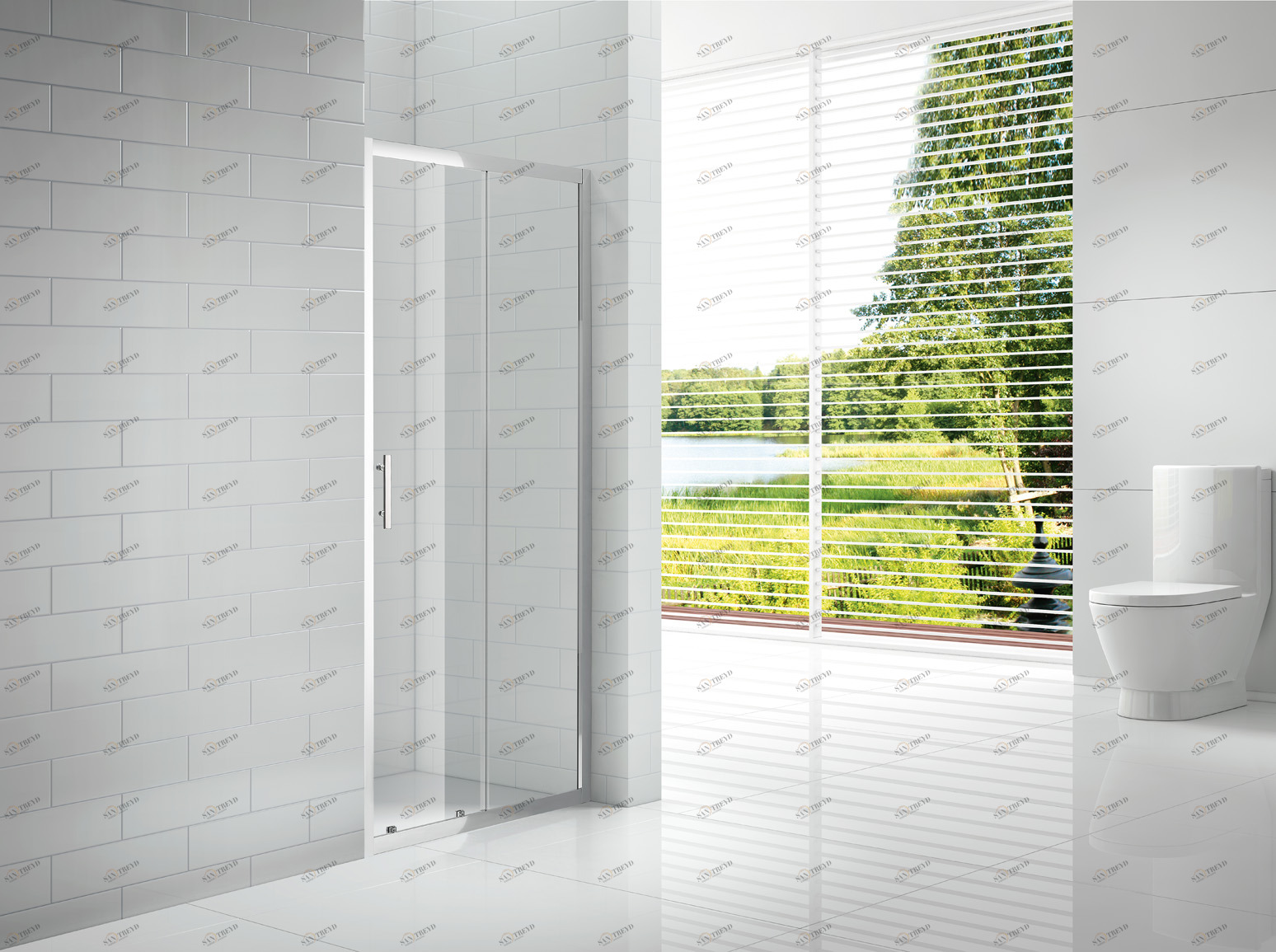 Душевая дверь в нишу CEZARES ECO-O-BF-1-120-C-Cr