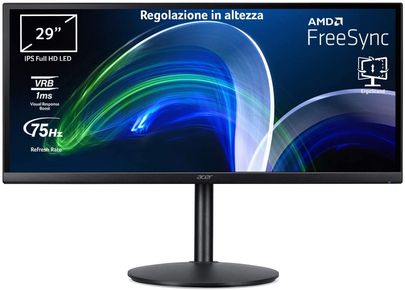UM.RB2EE.001 cb292cubmiipruzx 29" 2560x1080, 75 hz, 250nit/ 2xhdmi(2.0)+1xdp(1.4)+type-c(pd65w)+usb3.0x4+usb-b(2up4down)+audioout/ black Acer Acer CB2 Santreyd 