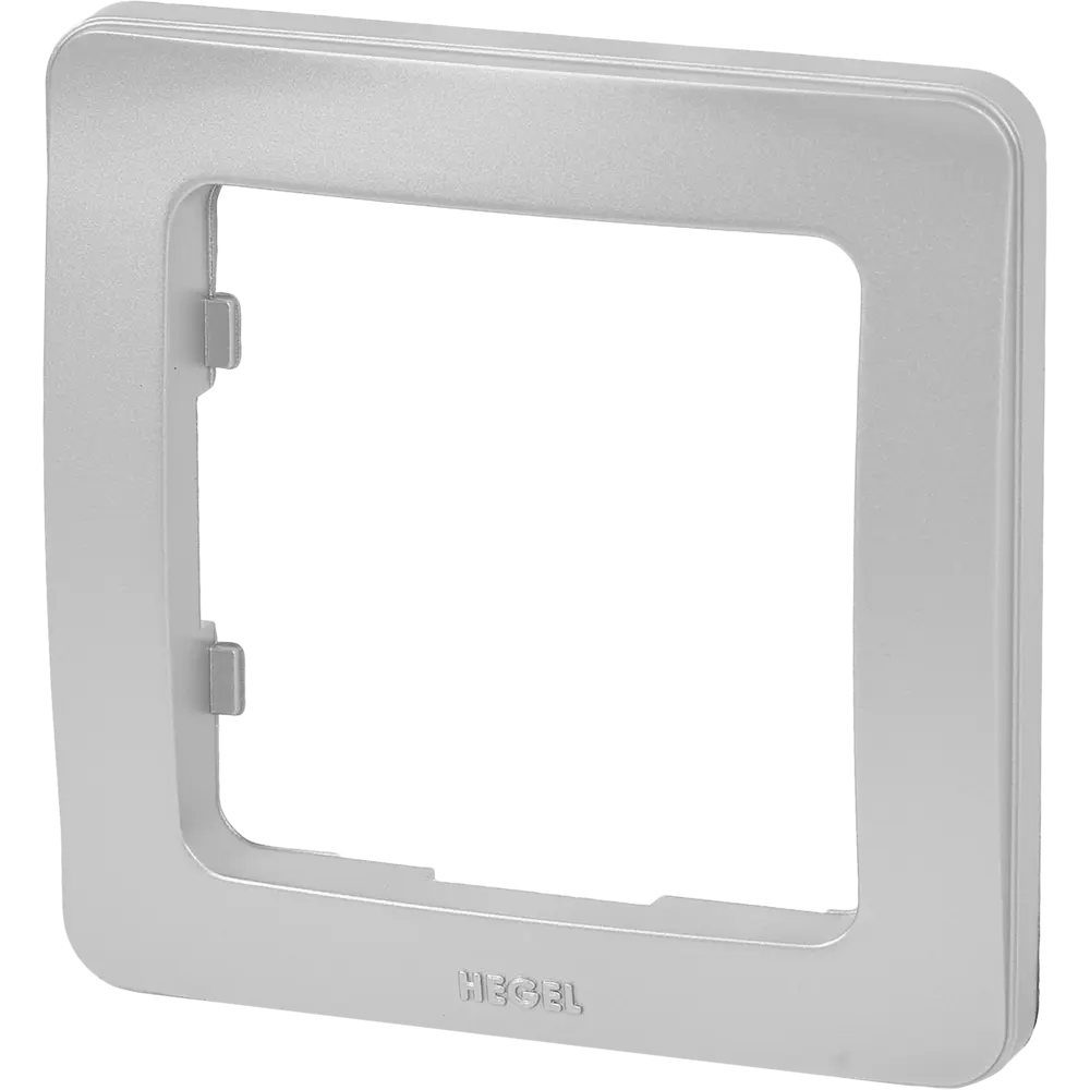 Рамка для розеток и выключателей Hegel Мастер 1 поста цвет серебро STLM-2070804
