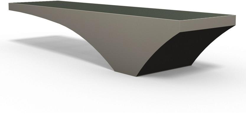 BENKERT BANKE Скамейка из нержавеющей стали и пэт без спинки Comfony sun-id-1415336 - Вид №5