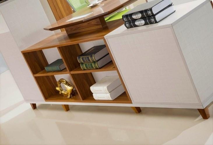 Arrediorg.it® Угловой деревянный стол со встроенной полкой Evolutio A109 180  - Вид №6