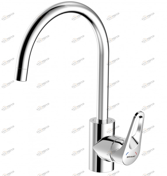 Смеситель для кухни с высоким Р-изливом DROP-D F748162C-2 bravat