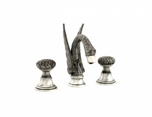 039442.000.71 Набор для раковины с тремя отверстиями Античное серебро