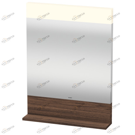 VE751102121 Vero Зеркало с полочкой внизу Орех темный декор Duravit