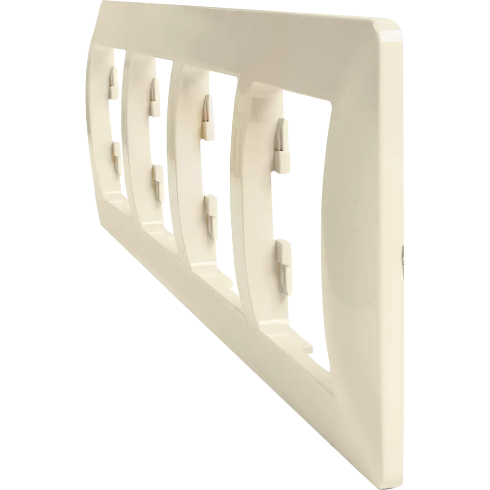 Рамка Schneider Electric Glossa на 4 модуля в бежевом исполнении 86710232 STLM-0070835 - Вид №2