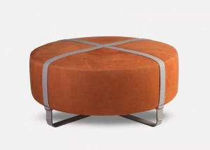 MORADA Круглый пуф из нубука с обивкой Bond Bond ots