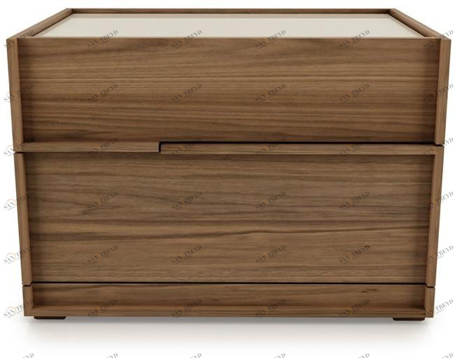Huppé Прямоугольная тумбочка из орехового дерева с ящиками Swan 4043qsv - 4044qsv HUPPE