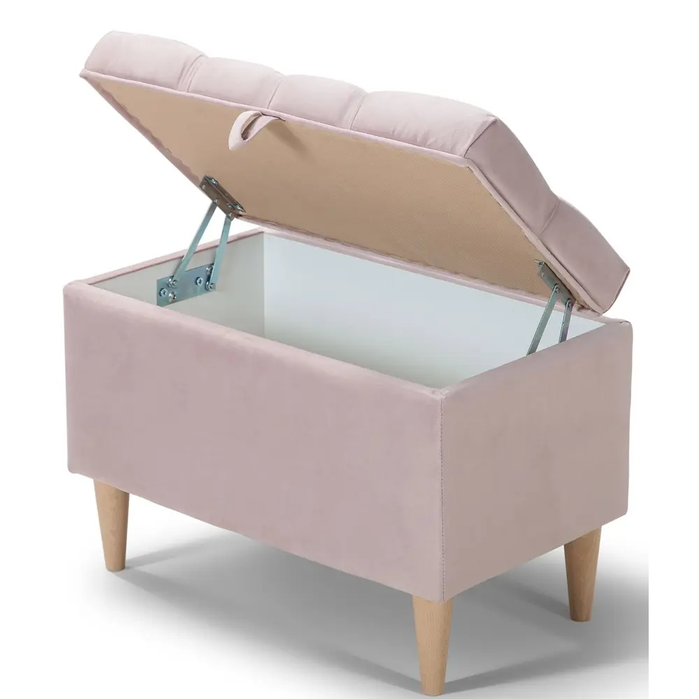 Пуф на ножках велюр Salotti Гамма Velutto 37 розовый 61x46 см STLM-2127641 - Вид №1