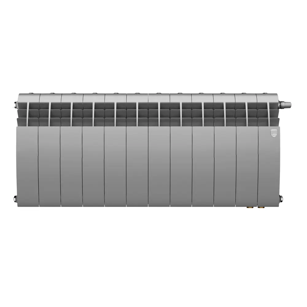 Радиатор секционный Royal Thermo Biliner 350/87 12 секций нижнее подключение биметалл серый 89391454 STLM-2031986 Отсутствует - Вид №1