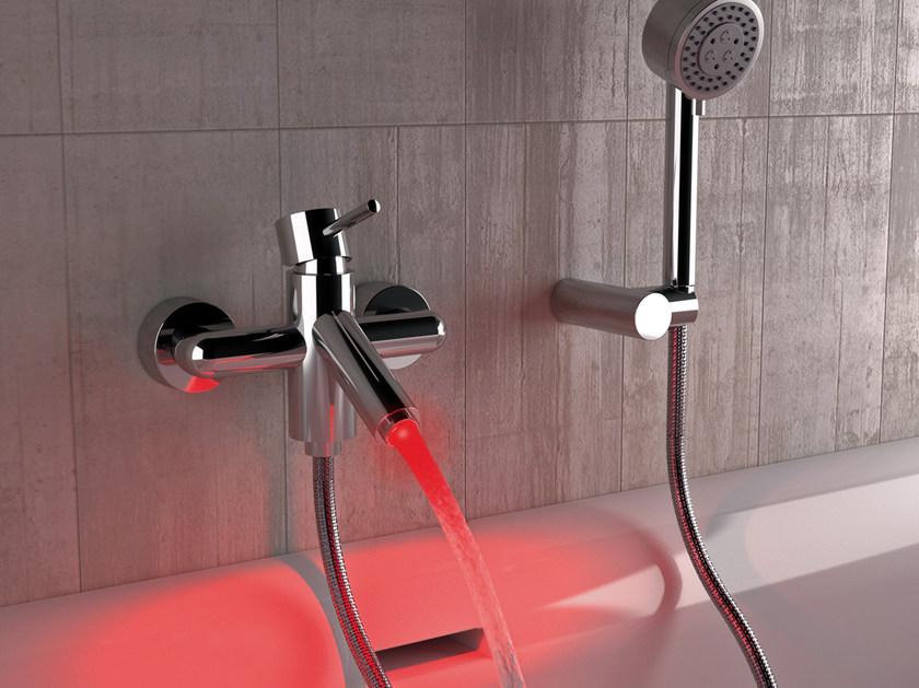 Remer Rubinetterie Настенный светодиодный смеситель для ванны Minimal color Nr 05 2 - Вид №2