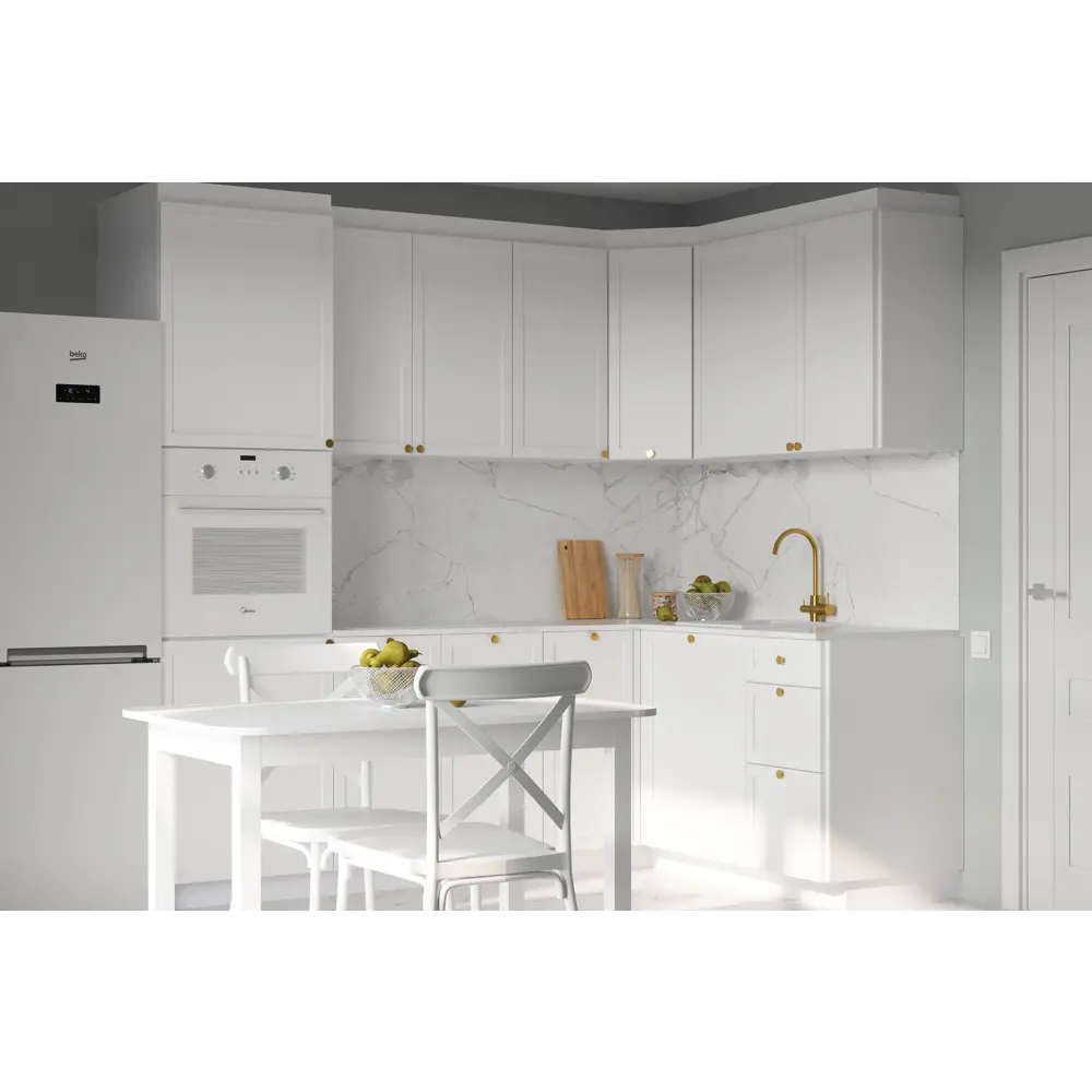 Фасад кухонный DELINIA ID Ньюпорт 59.7×102.1 см матовый белый 82010400 STLM-0017290 - Вид №4