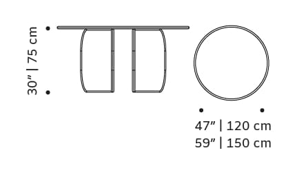 Круглый травертиновый стол Mambo Unlimited Ideas кактус ARCH-00135318 - Вид №2