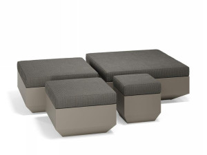 Квадратный полиэтиленовый садовый пуфик