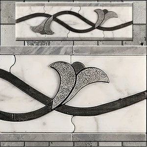 БОРДЮР ИЗ МРАМОРА LI-2 SKALINI FLORAL