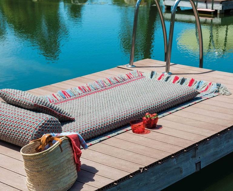 GAN Однотонный прямоугольный коврик из полипропилена для улицы Garden layers sun-id-1433150 - Вид №16