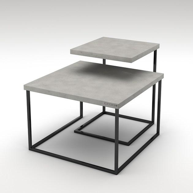 CO33 Набор журнальных столиков из стали и бетона Tabula Bst2 - Вид №3