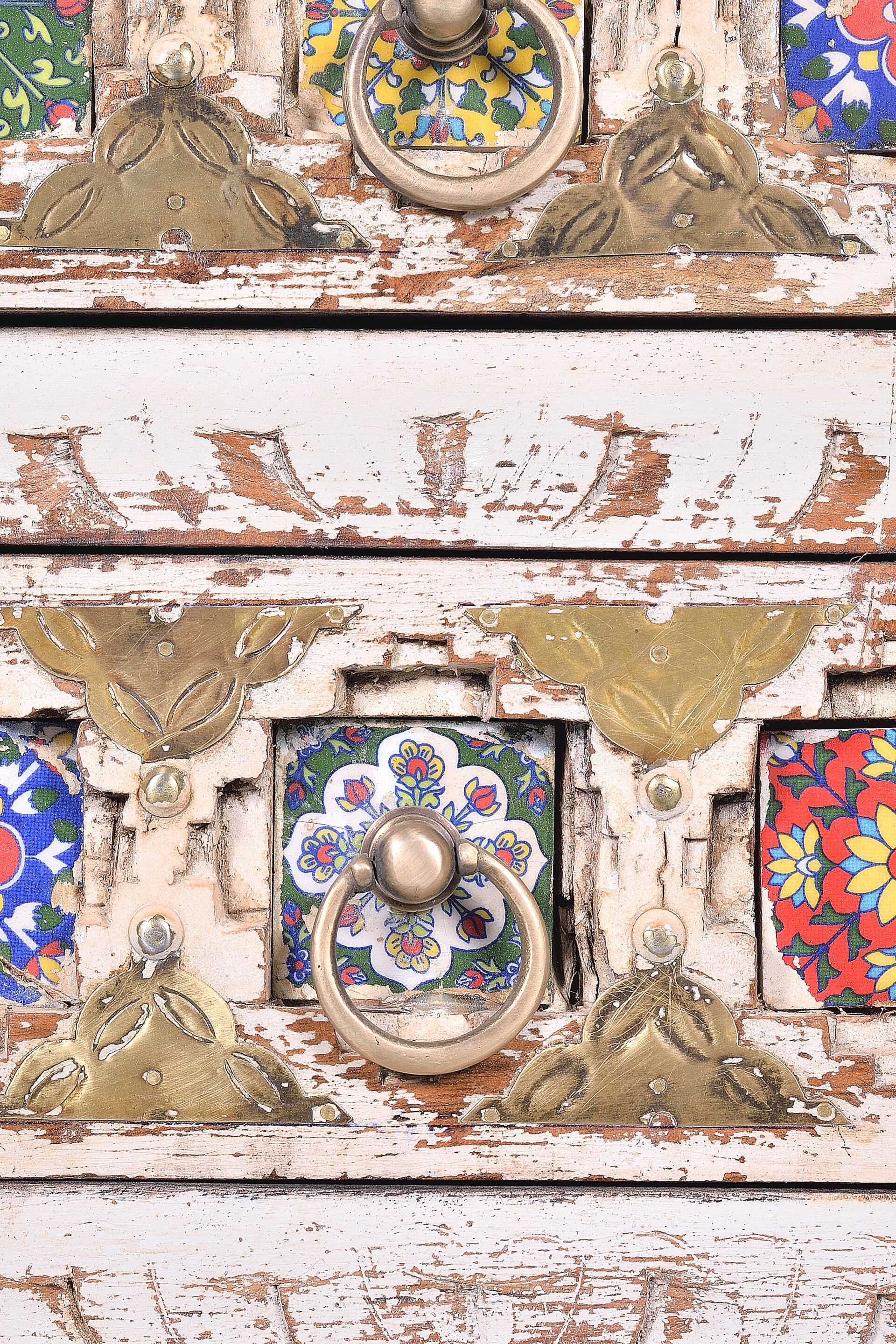 Прямоугольная тумбочка из манго с ящиками Giner y Colomer Bakhra ARCH-00110156 - Вид №4