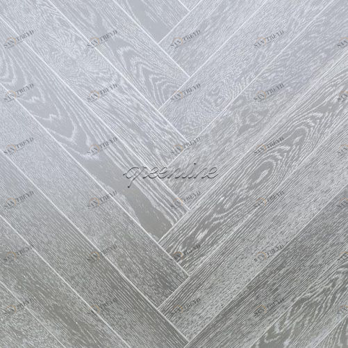 Паркет Ёлка GreenLine Сильвер Дуб Натур с брашью (Текстурированная) 500х125 мм 1900200059