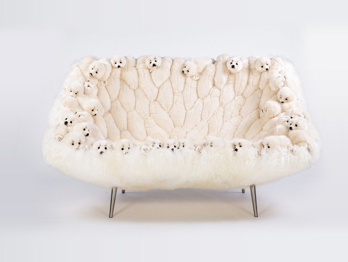 2-местный диван из полиэстера APCOLLECTION Снежный тюлень ARCH-00082022 - Вид №2