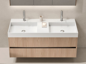 Двойной деревянный и Milltek подвесной умывальник со встроенным умывальником