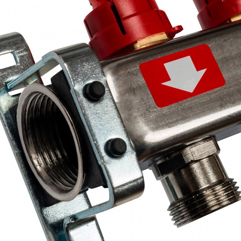 Коллектор из нержавеющей стали на 10 вых. с расходомерами STOUT SMS0917000010 - Вид №1