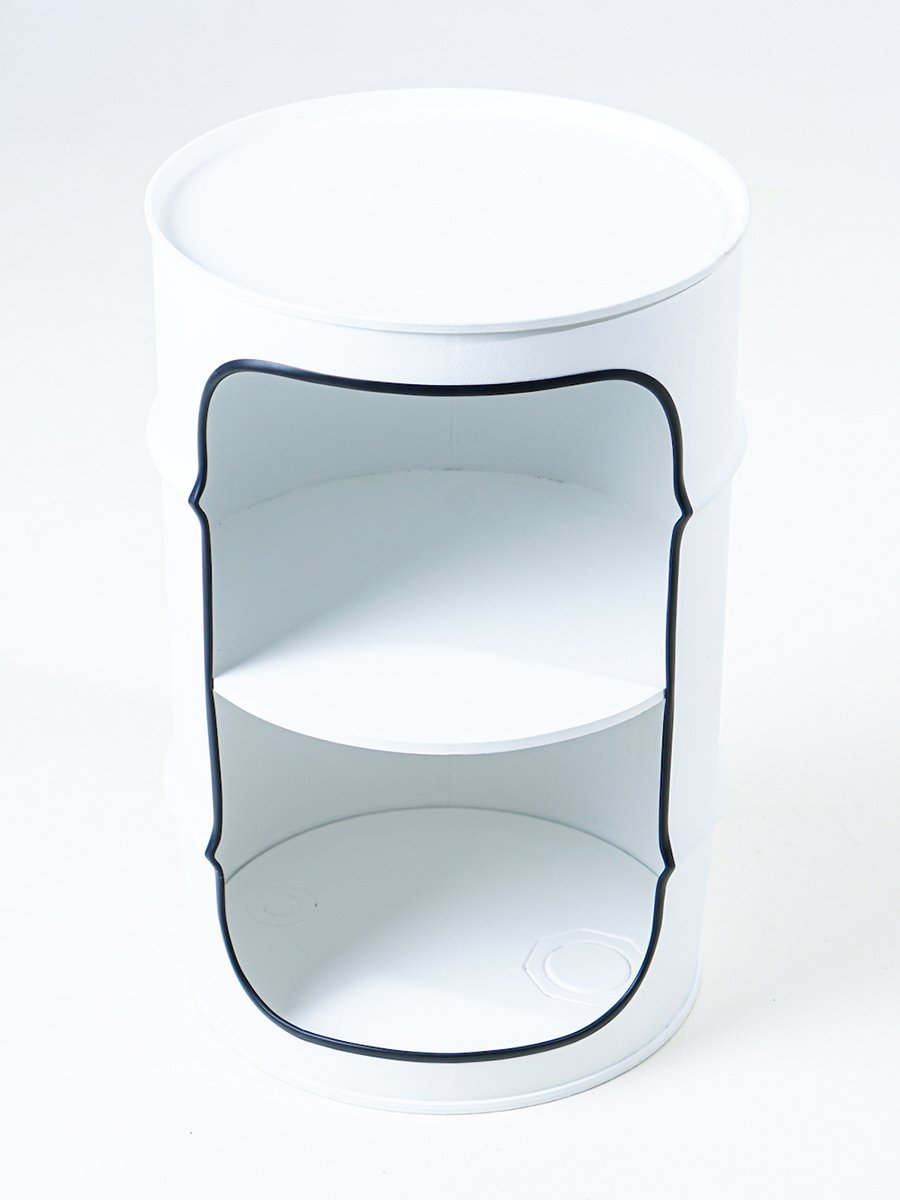 Бочка-шкаф декоративная металлическая белая Xe White STARBARREL  00-3895257 Белый  - Вид №4