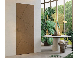 Шпон деревянные стены заподлицо двери