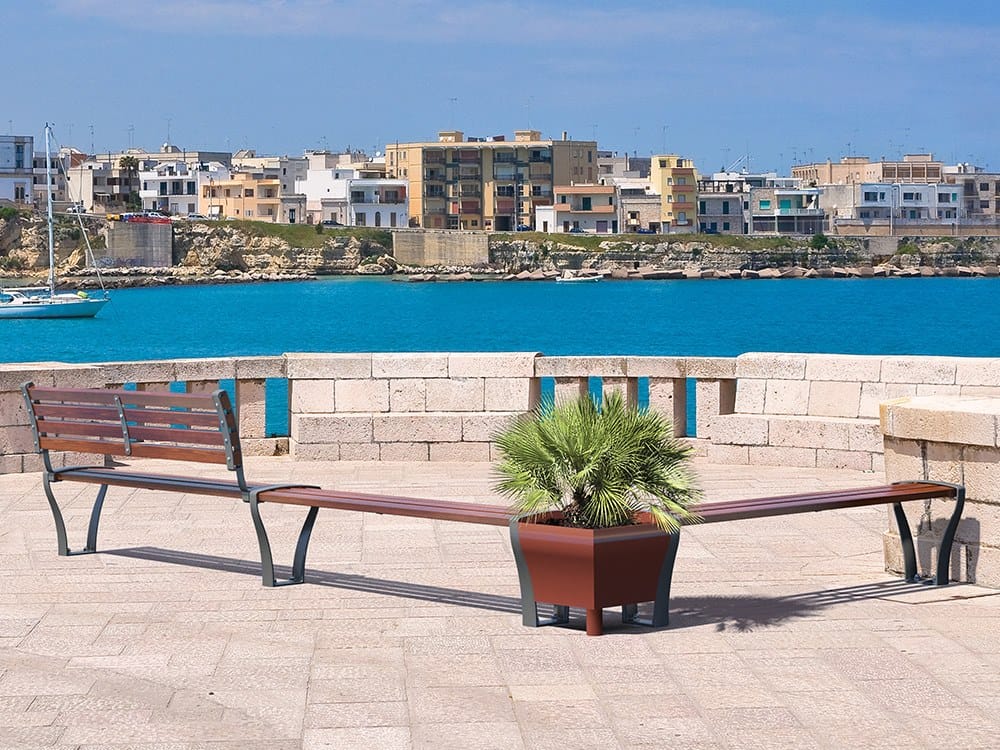 Металлический прямоугольный низкий плантатор GHM-ECLATEC Festone ARCH-00127896 - Вид №1