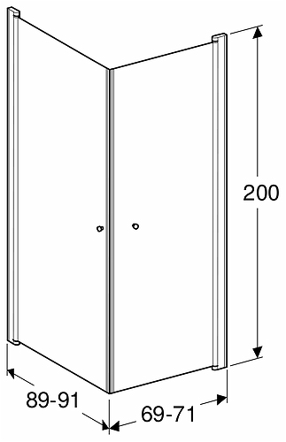500.950.00.5 IDO Showerama 10-02 прямая душевая стенка, IDO Showerama 10-02, матовые профили / полуматовое стекло, 1000x900 мм  - Вид №4