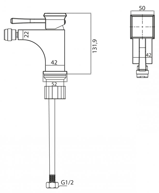 Смеситель для биде MILLE MIL-BD-CRM BELBAGNO  - Вид №1