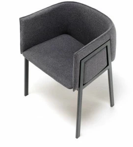 Living Divani Стул из ткани с подлокотниками